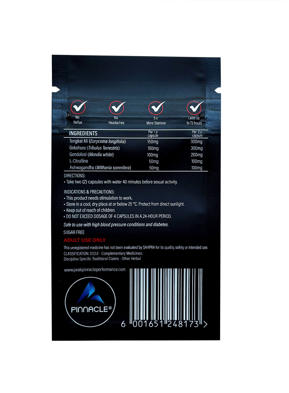 Alpha Drive - Sexual Performance Pills (High Concentration) x4 Capsules
