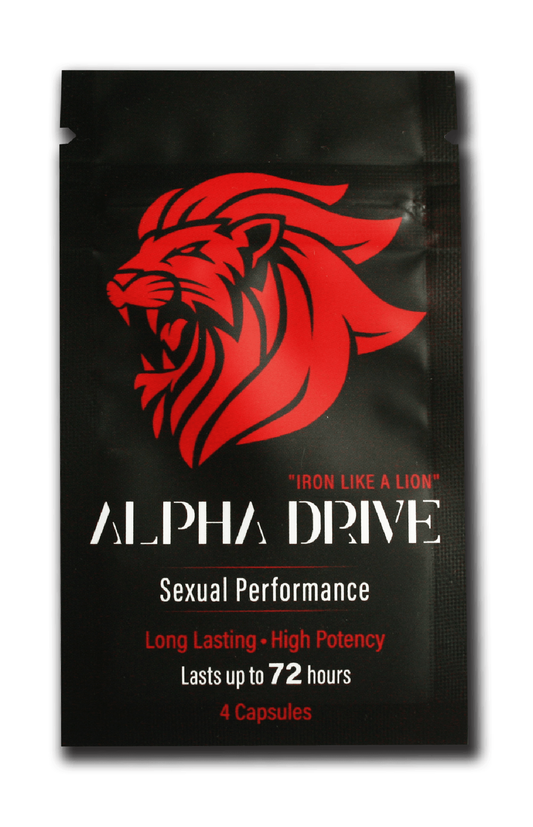 (x4) ALPHA DRIVE - Pillen für maximale sexuelle Leistungsfähigkeit (hohe Konzentration) 