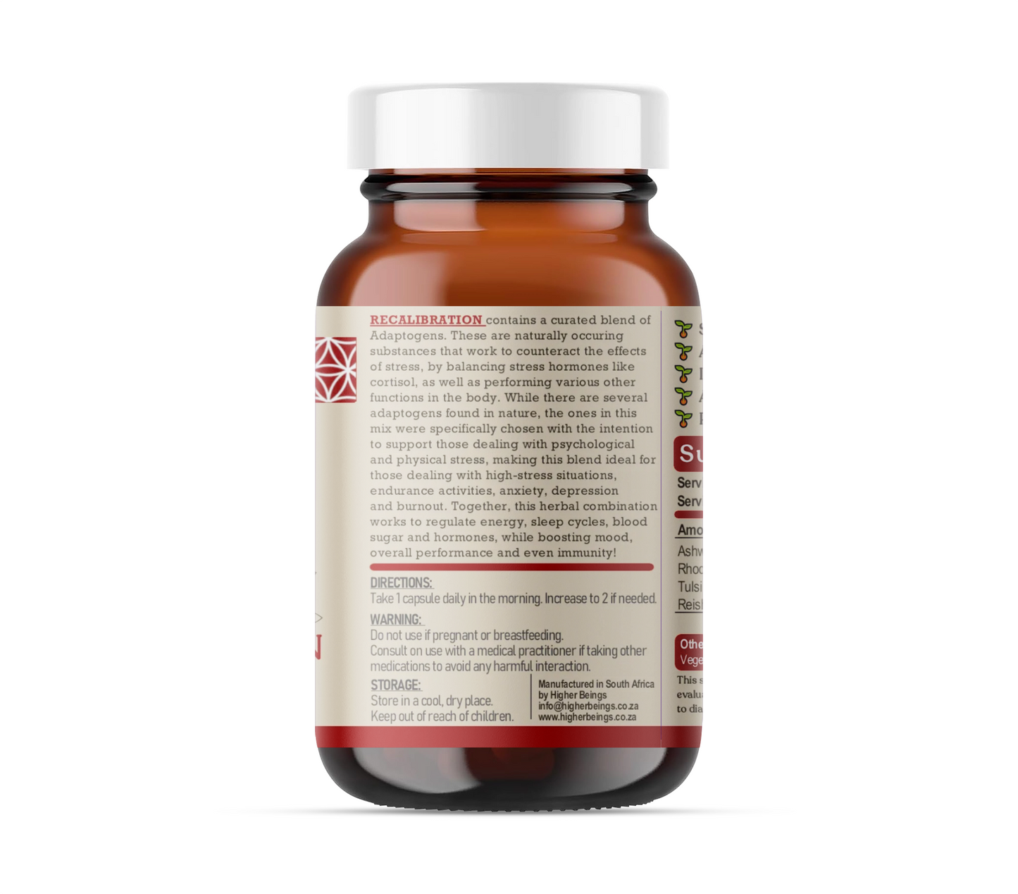 Higher Beings- Recalibration- High Stress Support- 60 Capsules